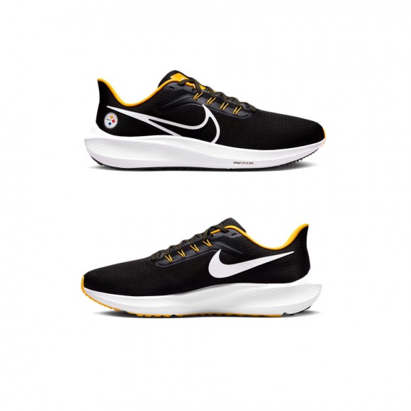 Unisex Pittsburgh Steelers Black Zoom Pegasus 39 Running Shoe