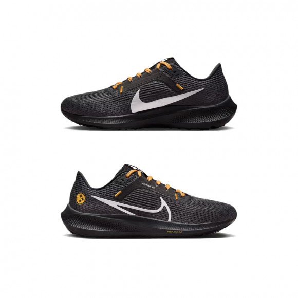 Unisex Pittsburgh Steelers Nike Anthracite Zoom Pegasus 40 Running Shoes