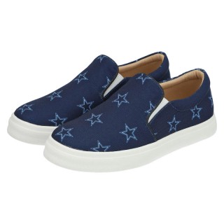 Women's Dallas Cowboys Cuce Navy Allover Print Slip-On Shoes